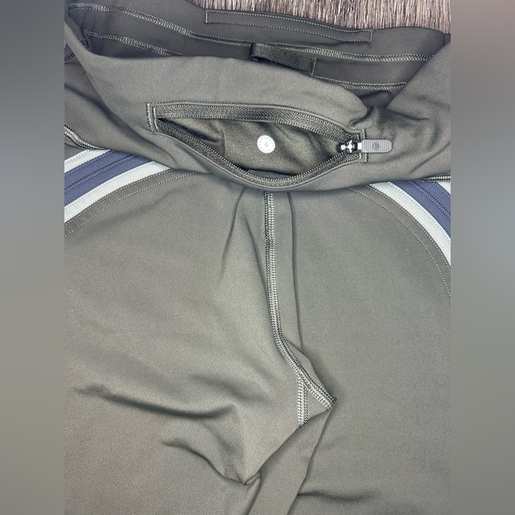 Lululemon High Rise Olive Leggings Size 4 | Sculpting Back Seam & Zip Pocket - Picture 5 of 15